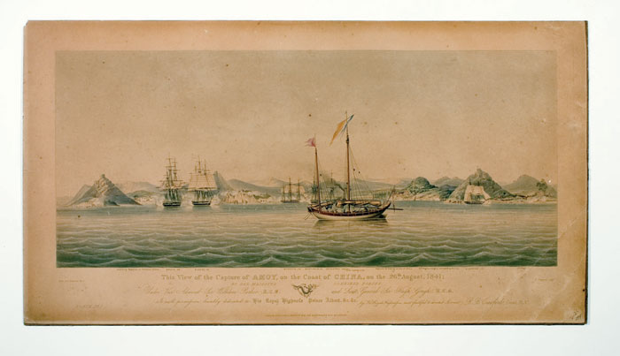 Appraisal: RARE PRINT quot THE VIEW OF THE CAPTURE OF AMOY