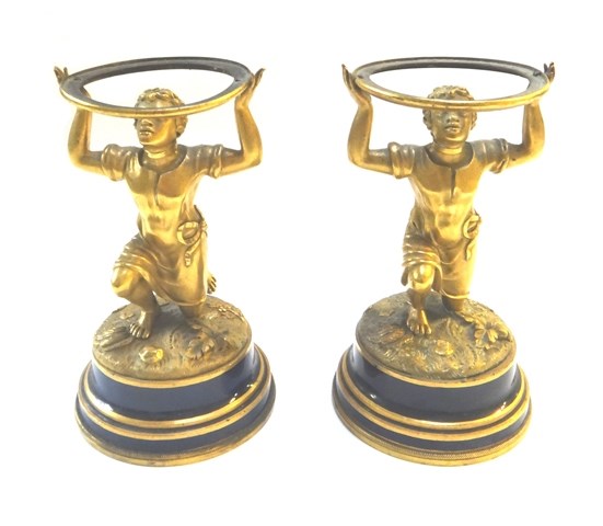 Appraisal: A pair of gilt bronze figures late th century each