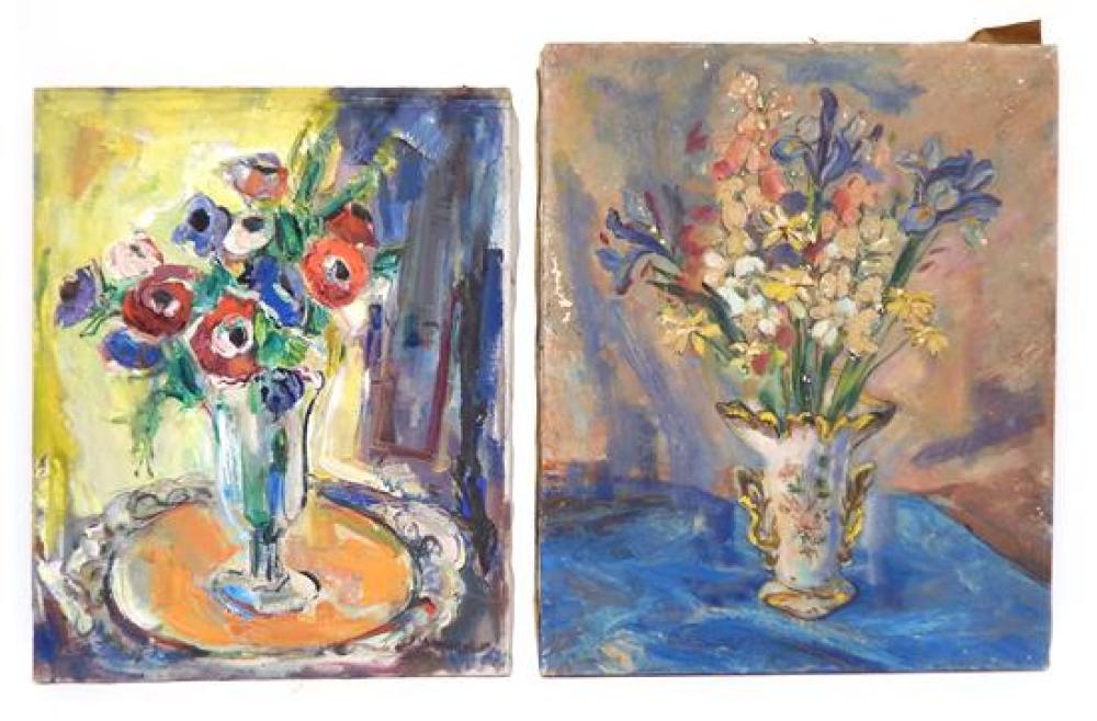 Appraisal: Two works by Marion Huse American - Flowers in a