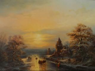 Appraisal: Herbert Duttler oil Herbert Duttler German - - Bavarian Winter