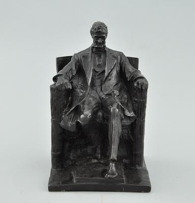 Appraisal: Bronze Sculpture after Daniel Chester French's Seated Lincoln Seated Lincoln