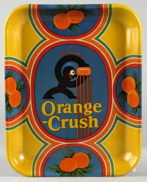 Appraisal: Orange Crush Deco-Style Serving Tray Description Great color graphics and