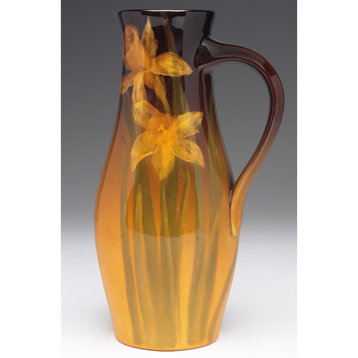 Appraisal: Rookwood ewer Standard glaze with nicely painted daffodils executed by