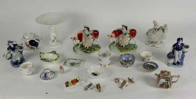 Appraisal: A quantity of ceramics including a pair of Staffordshire pottery