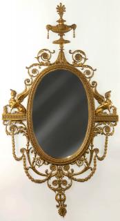 Appraisal: EDWARD F CALDWELL CO GEORGE III STYLE BRONZE MIRROR A