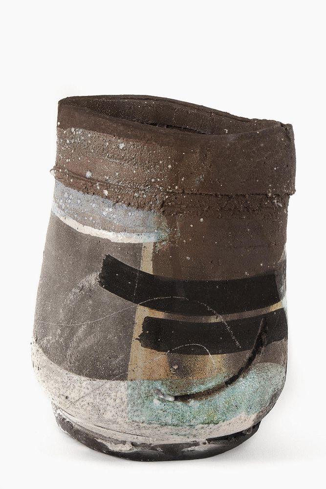 Appraisal: Jim Romberg Raku Sculptural Vase Jim Romberg b Raku Sculptural