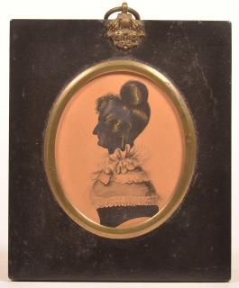 Appraisal: Silhouette of Mary Leesway Attrib to J Gapp Gold and