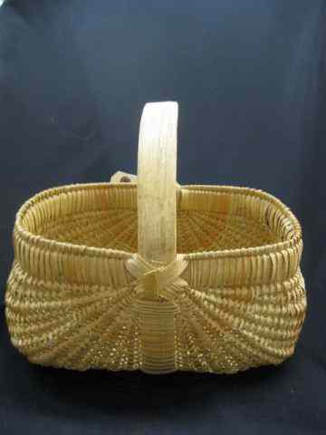 Appraisal: Split Oak Basket decorated '' x ''