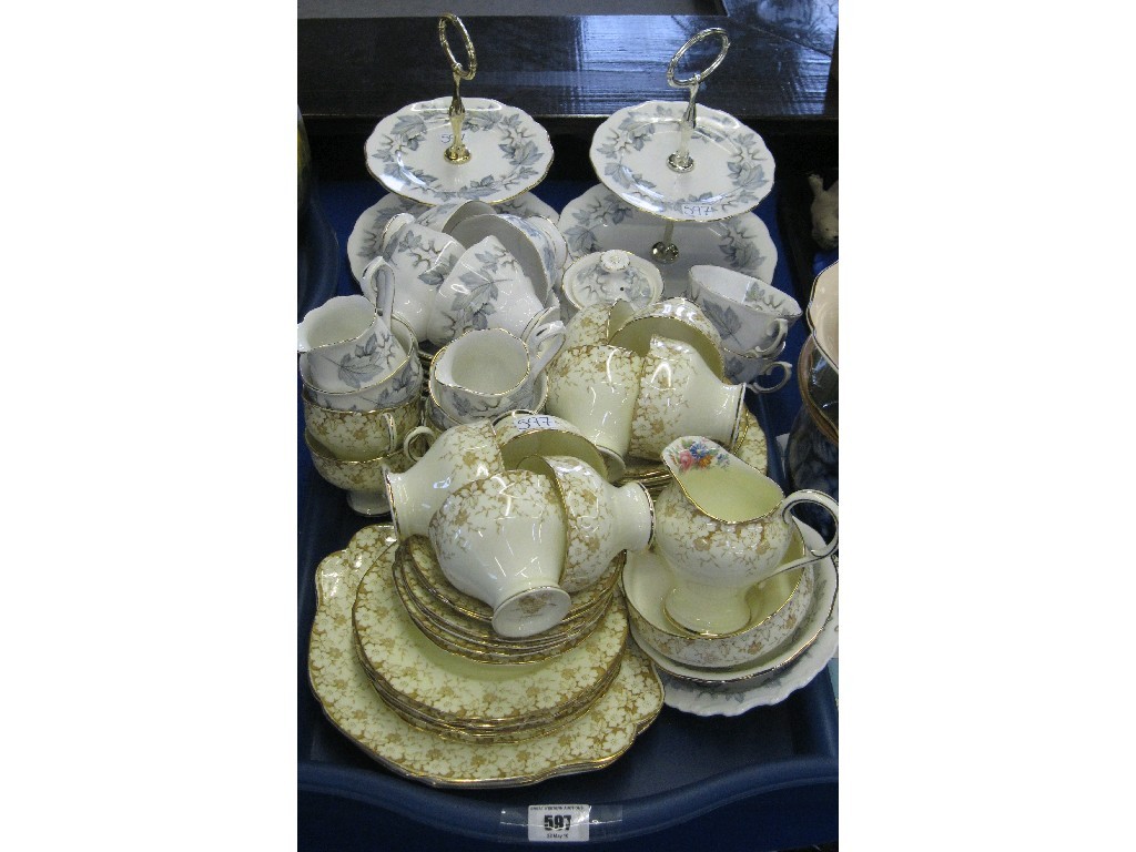 Appraisal: Tray lot of assorted teawares to include Paragon Royal Albert