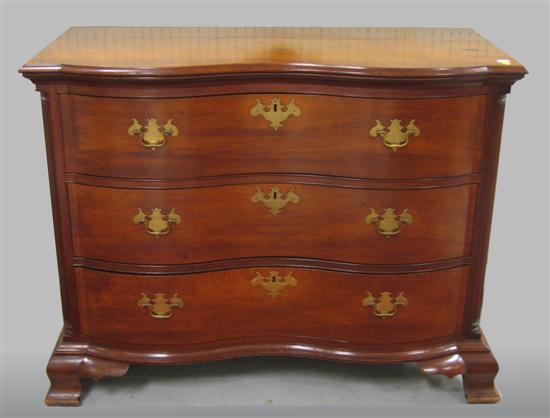 Appraisal: Chippendale chest of three drawers late th C Connecticut Hartford