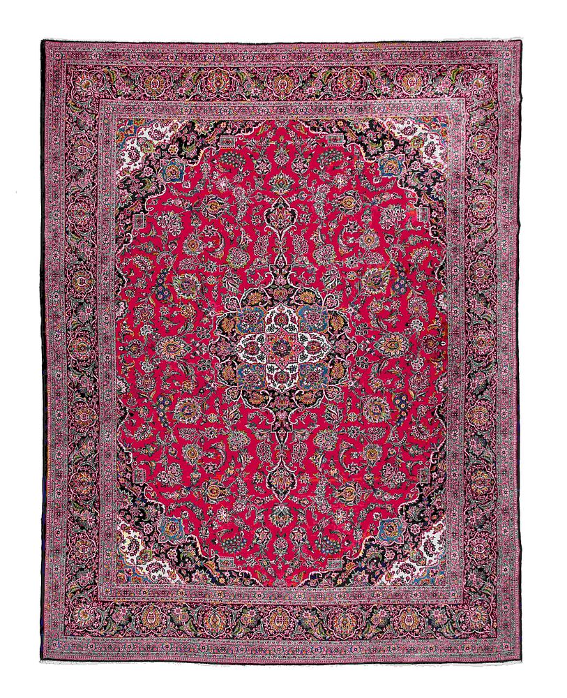 Appraisal: A Kashan Wool Rug A Kashan Wool Rug Second Half