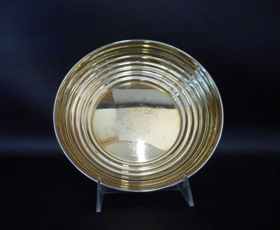 Appraisal: ITALIAN FINE SILVER BOWL having low profile with gilt interior