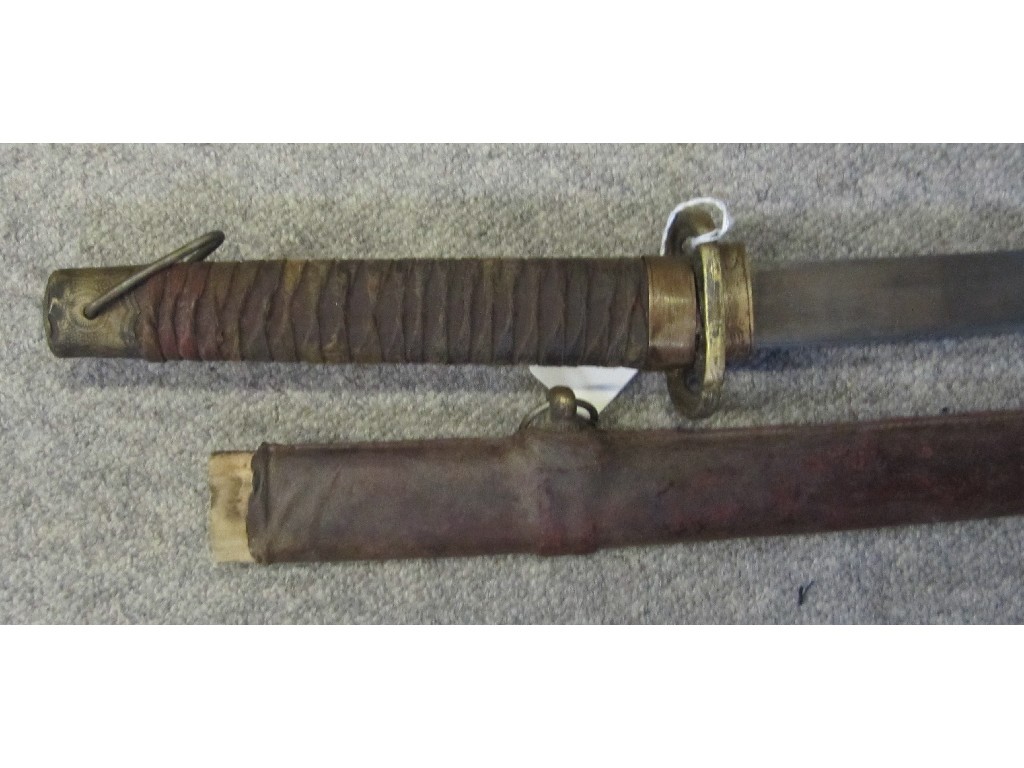 Appraisal: Japanese sword in scabbard