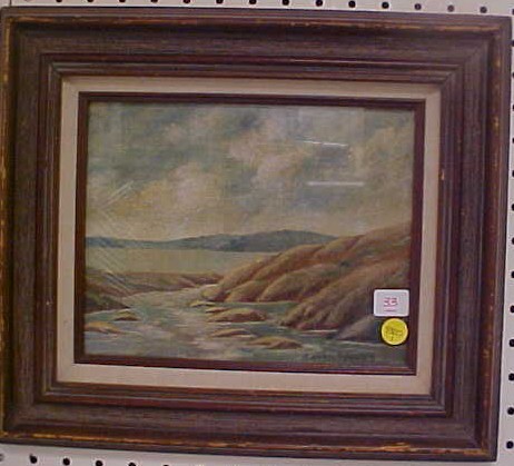 Appraisal: F Norton Gesner oil on canvas seascape with rocks signed