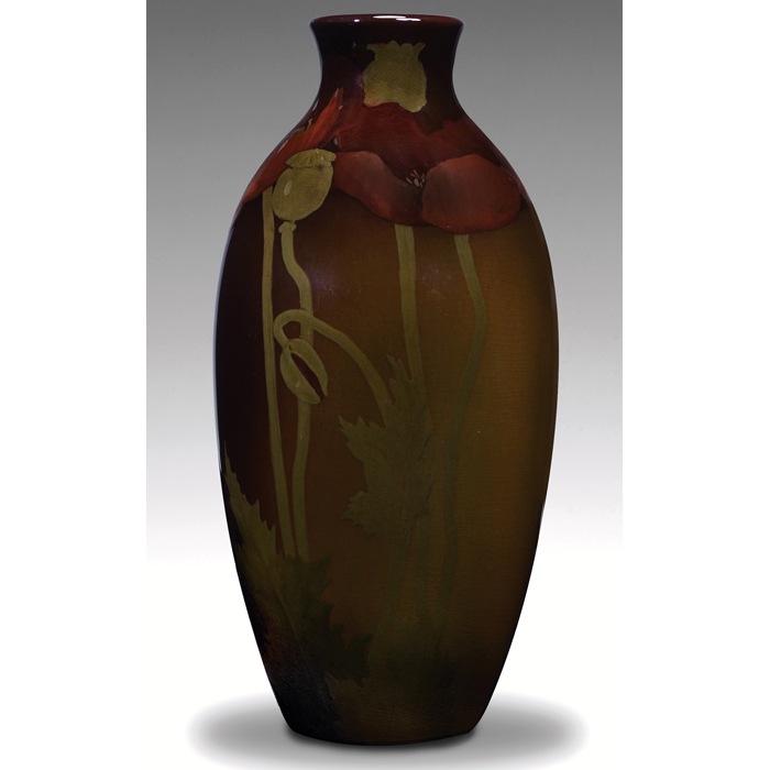 Appraisal: Rookwood vase Standard glaze with a finely painted poppy design