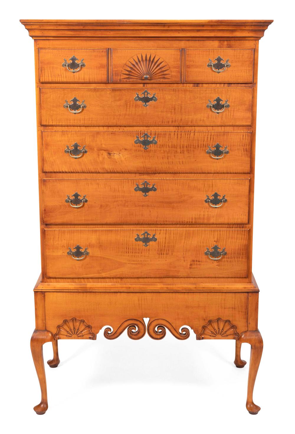 Appraisal: ELDRED WHEELER DUNLAP-STYLE CHEST-ON-FRAME TH CENTURY HEIGHT WIDTH DEPTH ELDRED