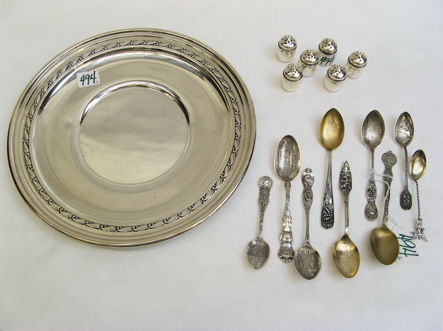 Appraisal: SIXTEEN STERLING SILVER PIECES Includes the round Randahl Sterling serving