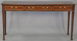 Appraisal: Mahogany hall table with three drawers ht in top x