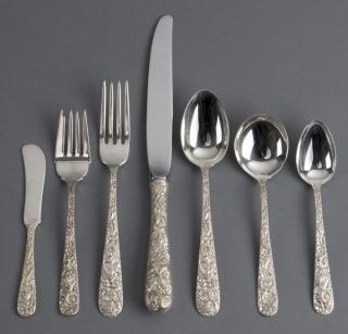 Appraisal: S Kirk Son sterling Repousse' flatware for S Kirk Son