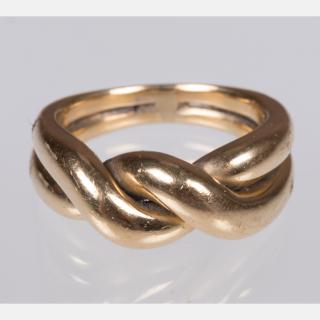 Appraisal: A kt Yellow Gold Knot Twist Ring A kt Yellow