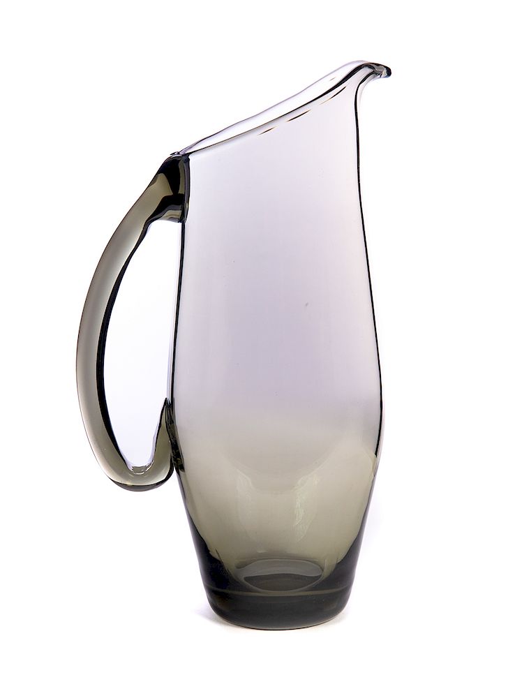 Appraisal: Erickson Smoke Art Glass Pitcher Excellent condition with no damage