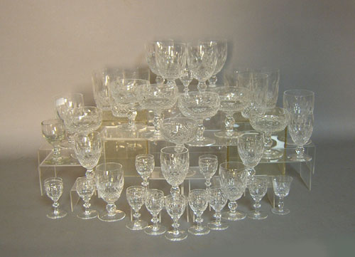 Appraisal: Large group of colorless glass stemware most Waterford