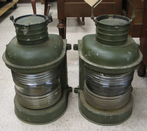 Appraisal: A PAIR OF SHIP'S LAMPS Durkee Marine Products Corp Staten