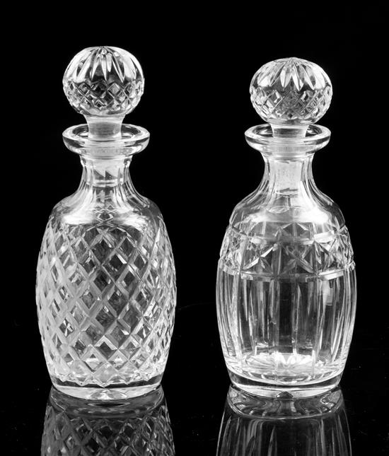 Appraisal: Sale Lot Two Waterford Cut Glass Decanters each of baluster