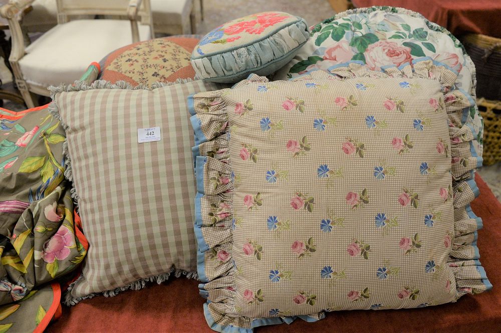 Appraisal: Group of Twenty-Four Pillows to include needlepoint petit point and