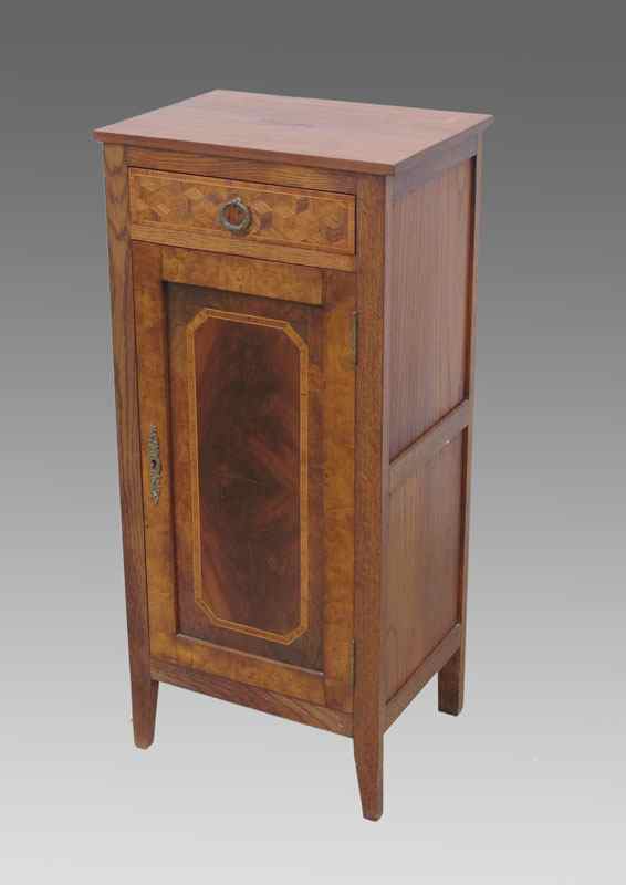 Appraisal: CUSTOM FRENCH STYLE PARQUETRY INLAID STAND Single drawer top over