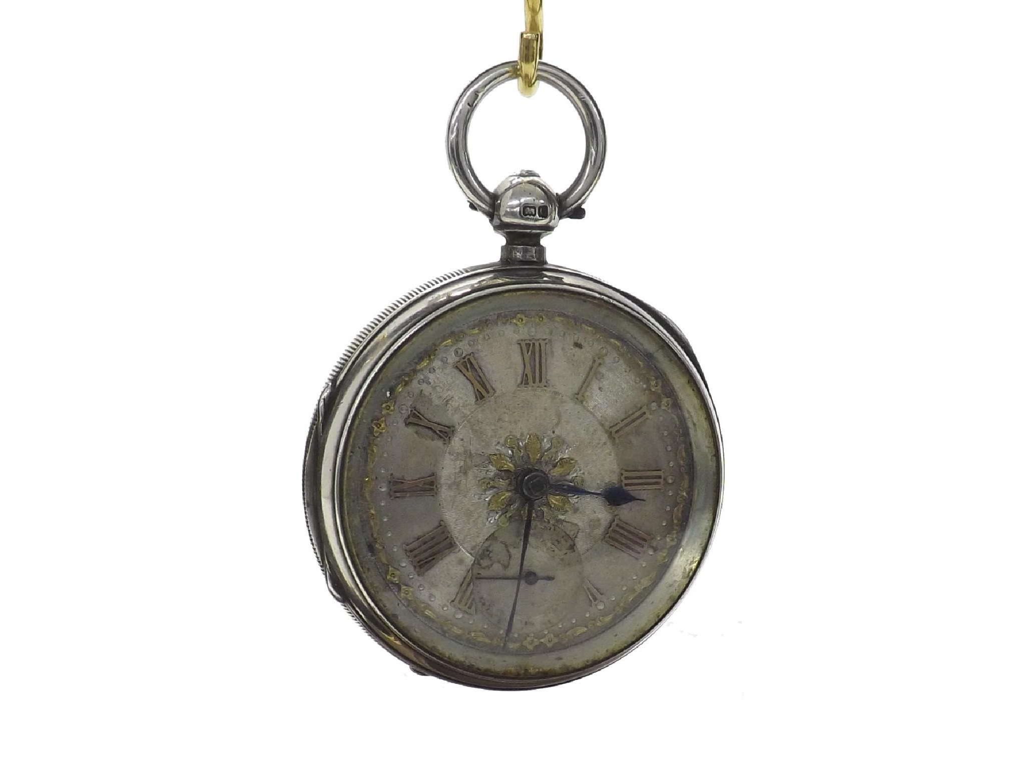 Appraisal: Silver fusee lever pocket watch Chester the movement signed Adam