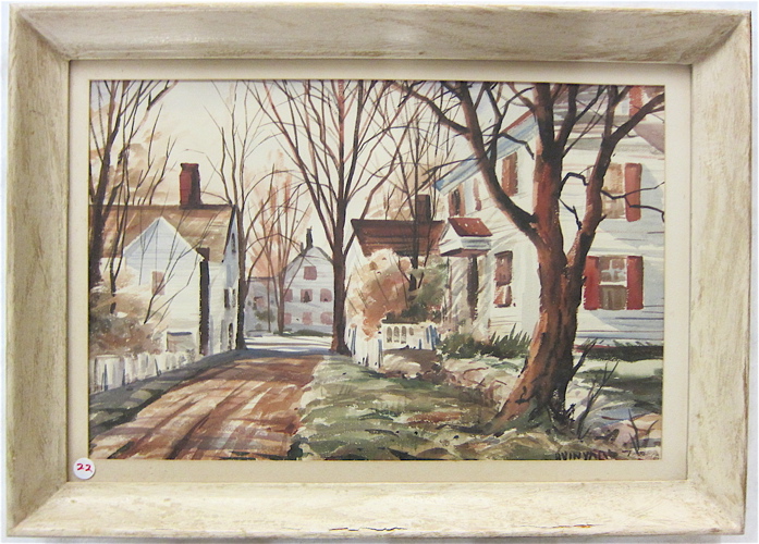 Appraisal: HOWARD VINYARD WATERCOLOR ON PAPER Portland Oregon born New England