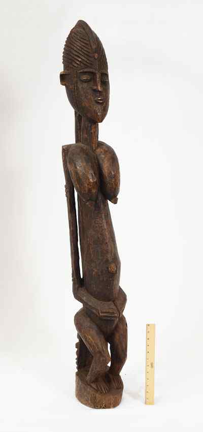 Appraisal: CARVED AFRICAN BAMANA MATERNITY FIGURE MALI '' X '' X