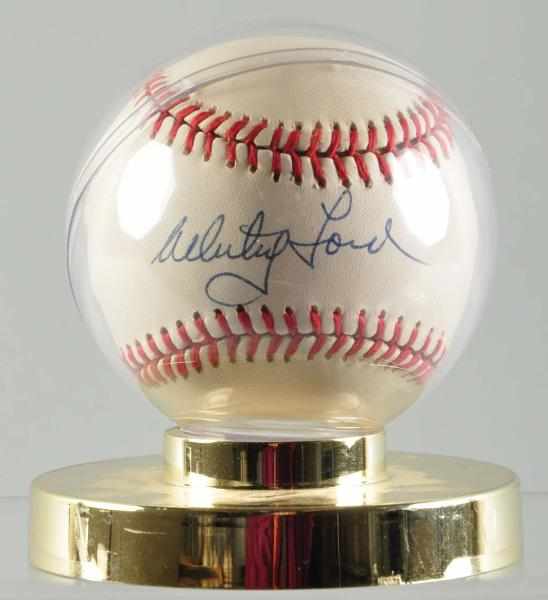 Appraisal: HOFer Whitey Ford Signed Baseball Description Signed on Rawlings Bobby