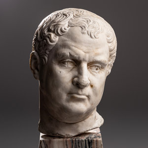 Appraisal: A Grand Tour Marble Portrait Head of Emperor Aulus Vitellius