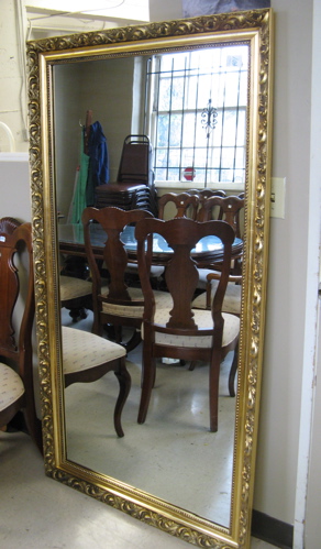 Appraisal: LARGE WALL MIRROR th century of rectangular form with carved