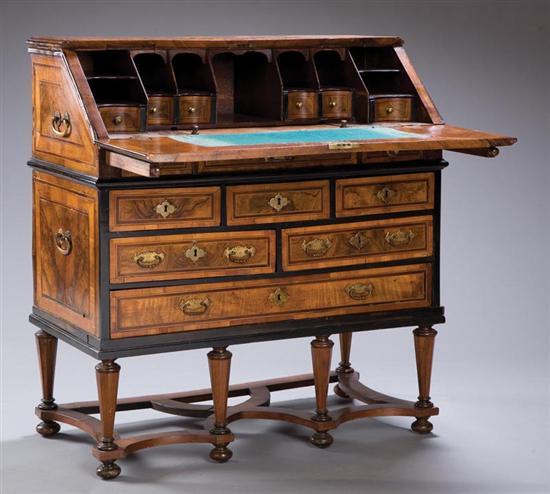 Appraisal: WILLIAM AND MARY-STYLE DESK England late th-early th century burl