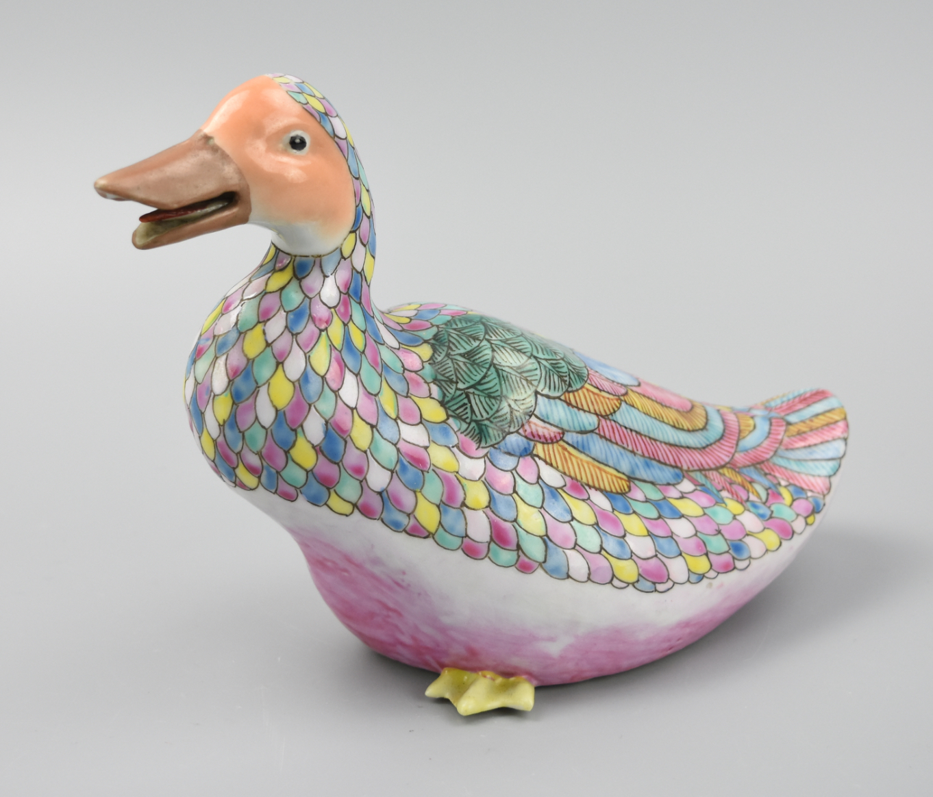 Appraisal: CHINESE FAMILLE ROSE DUCK TH C A cute little duck