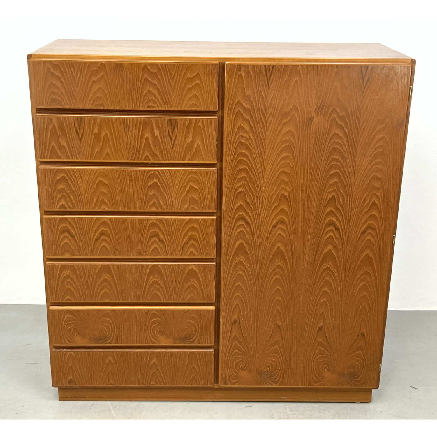 Appraisal: KOMFORT Danish Modern Teak Gentleman's Tall Dresser Chest Wonderful wood