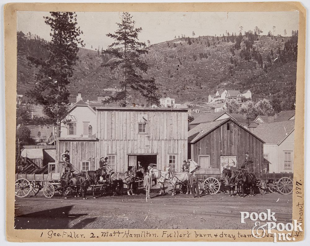 Appraisal: Large photograph of Deadwood South Dakota Large photograph of a