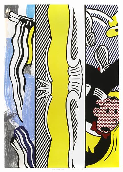 Appraisal: Roy Lichtenstein American - Two Paintings Dagwood from Paintings Series