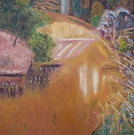 Appraisal: Jeff Makin born Wild Dog Creek oil on canvas signed