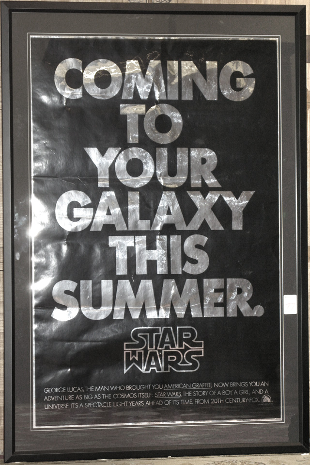 Appraisal: STAR WARS ORIGINAL MYLAR ADVANCE MOVIE POSTER Coming to Your