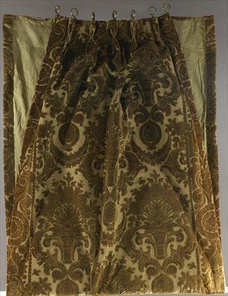 Appraisal: Two Cut-Velvet Drapery Panels