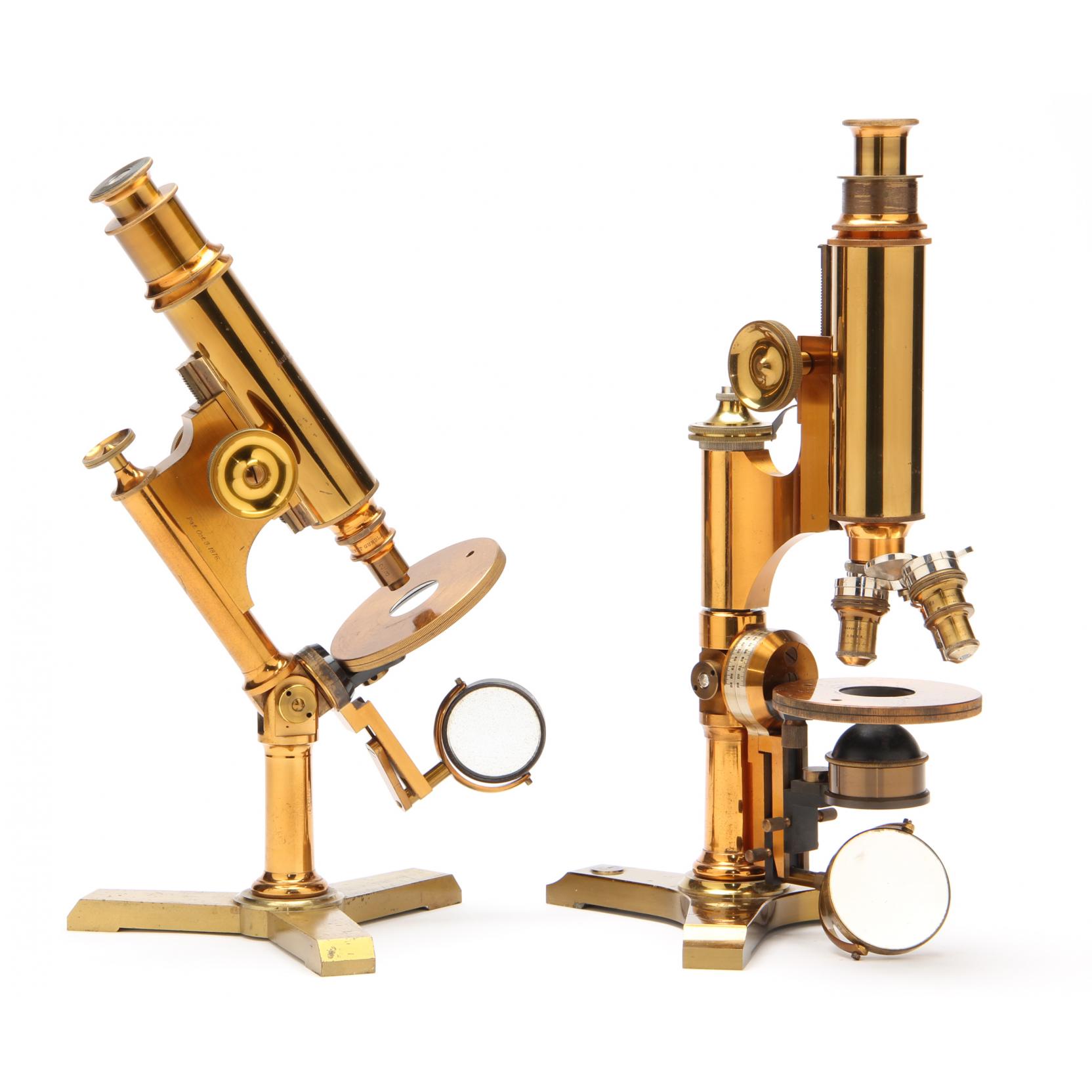 Appraisal: Two Bausch Lomb Brass Microscopes circa both instruments are monocular