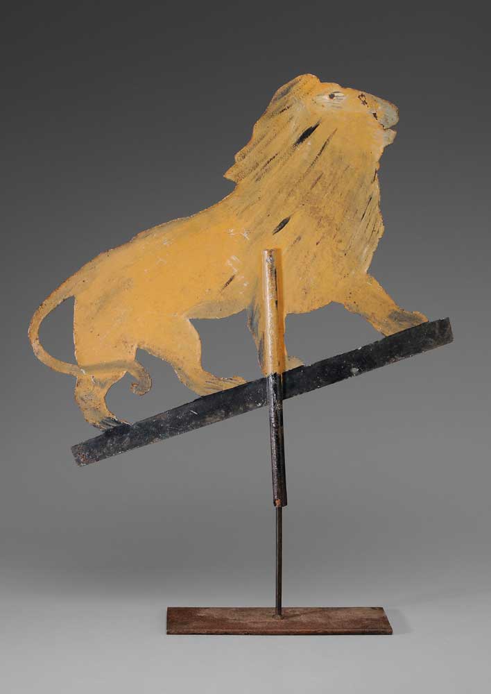 Appraisal: Lion Weathervane American th century lion on an incline cut