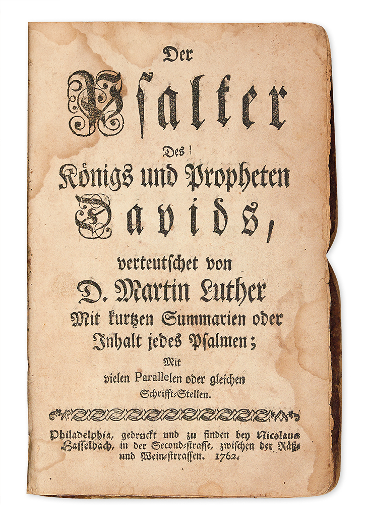 Appraisal: BIBLE IN GERMAN--PSALMS Der Psalter des K nigs und Propheten