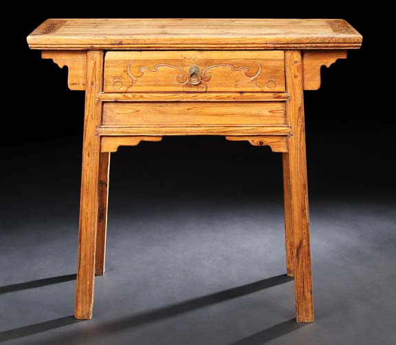 Appraisal: Small Chinese Provincial Altar Table late th century the rectangular