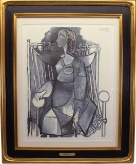 Appraisal: Pablo Picasso - Untitled Lithograph Numbered Image size x inches