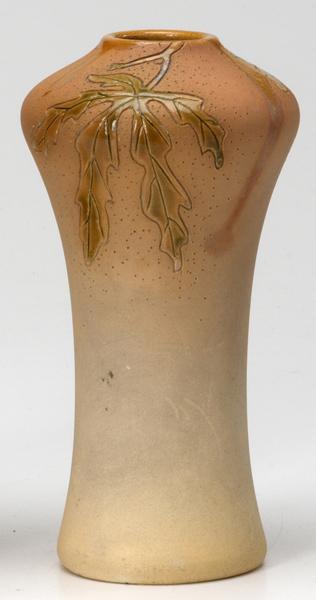 Appraisal: WELLER Rare Fudzi vase with leaves Marked